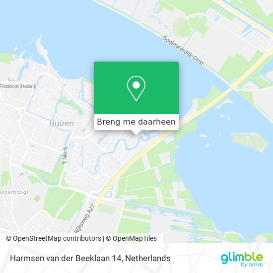 Harmsen van der Beeklaan 14 kaart