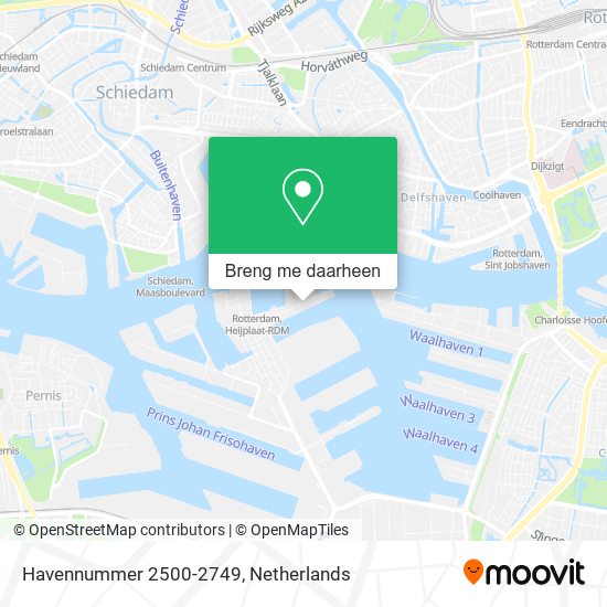 Havennummer 2500-2749 kaart