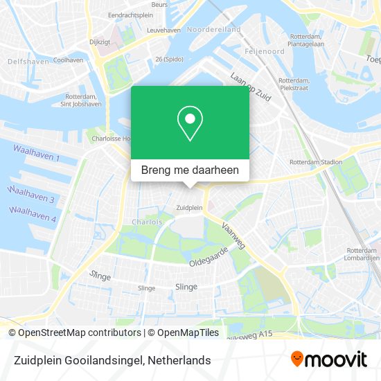 Zuidplein Gooilandsingel kaart