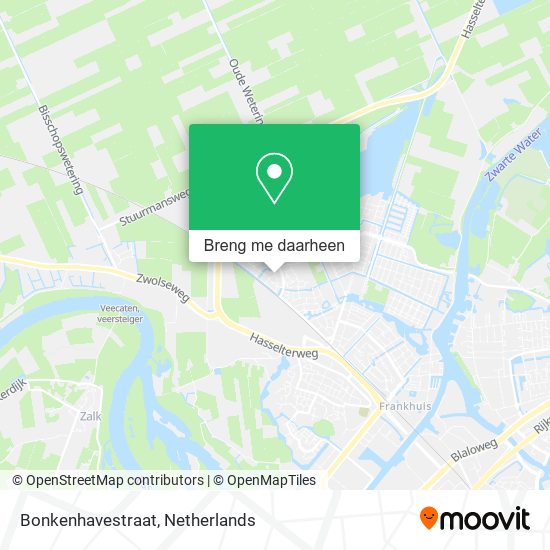 Bonkenhavestraat kaart