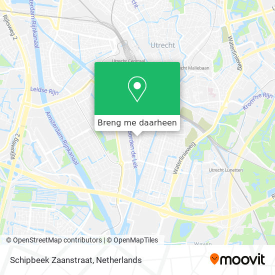Schipbeek Zaanstraat kaart