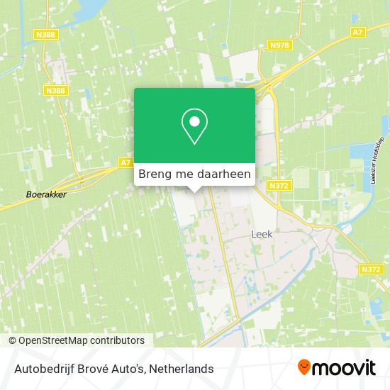 Autobedrijf Brové Auto's kaart