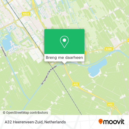 A32 Heerenveen-Zuid kaart