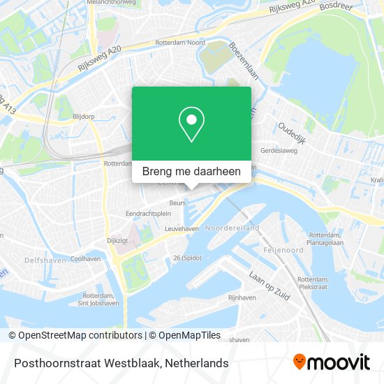 Posthoornstraat Westblaak kaart