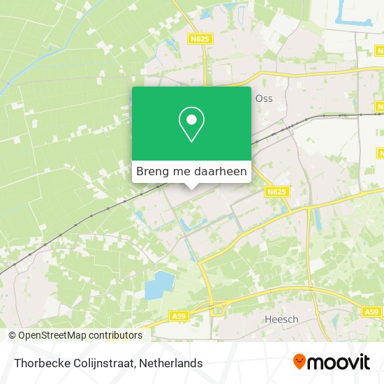 Thorbecke Colijnstraat kaart