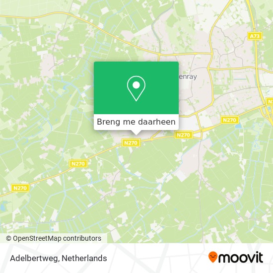 Adelbertweg kaart