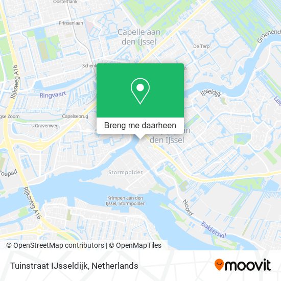 Tuinstraat IJsseldijk kaart