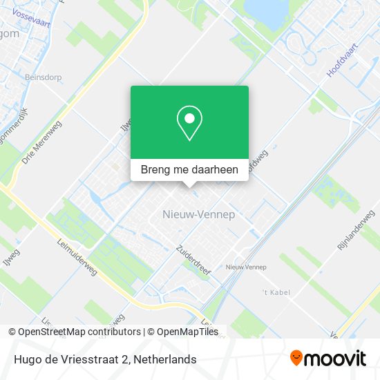 Hugo de Vriesstraat 2 kaart