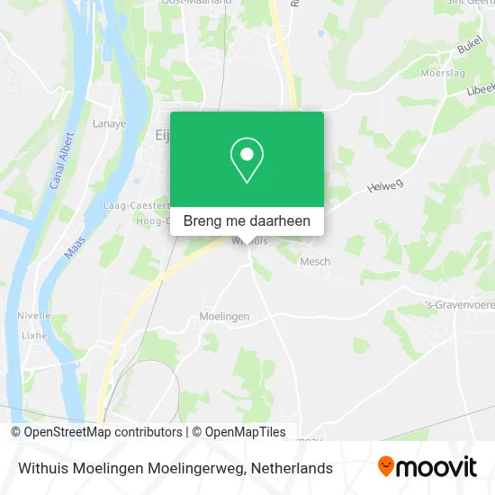 Withuis Moelingen Moelingerweg kaart