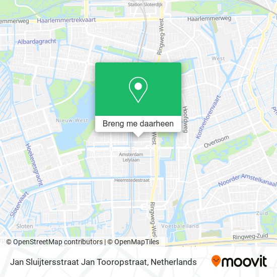 Jan Sluijtersstraat Jan Tooropstraat kaart