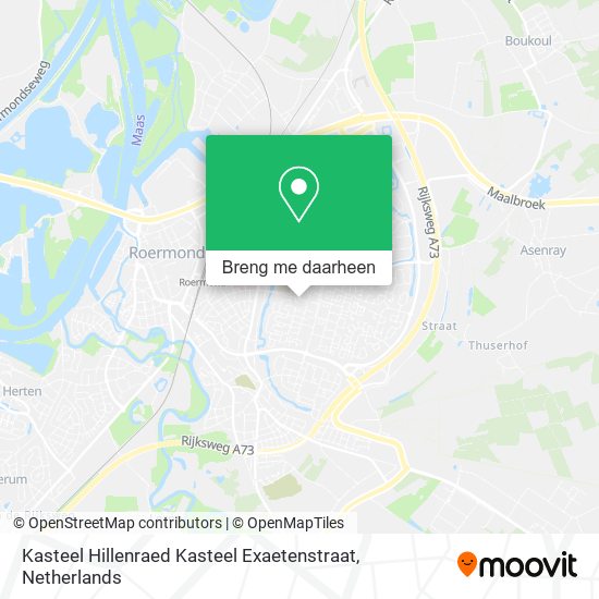 Kasteel Hillenraed Kasteel Exaetenstraat kaart