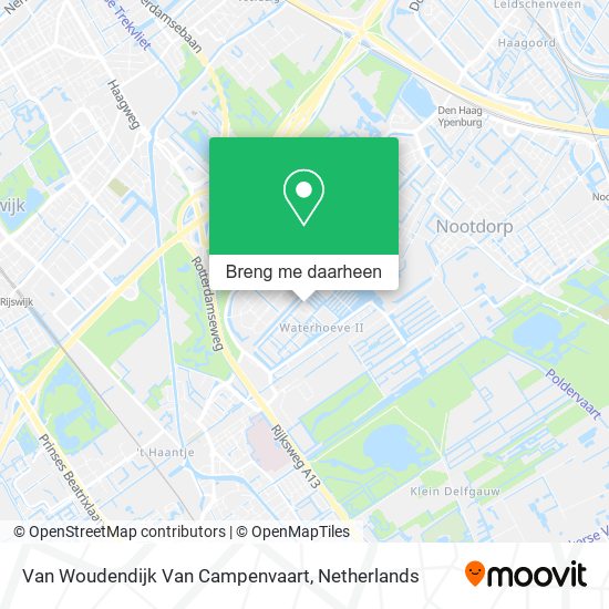 Van Woudendijk Van Campenvaart kaart