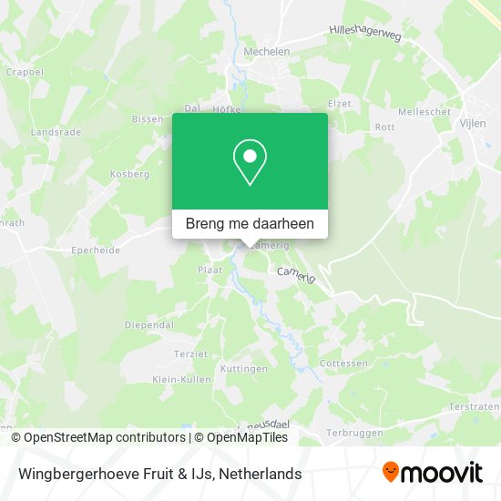 Wingbergerhoeve Fruit & IJs kaart