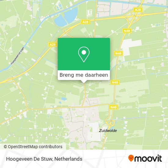 Hoogeveen De Stuw kaart