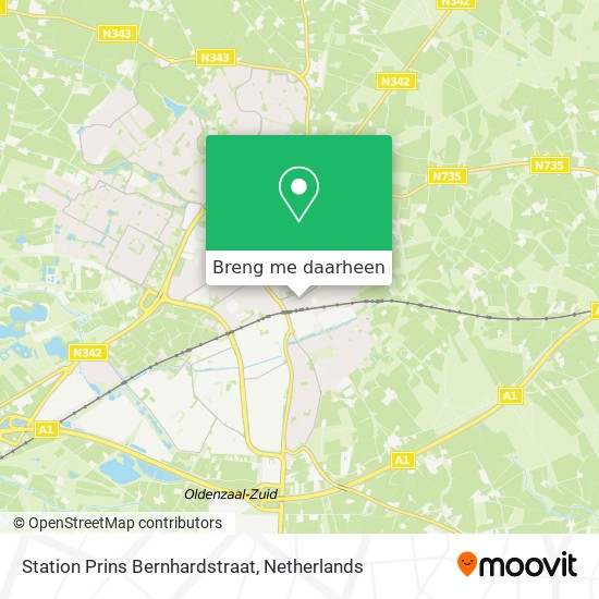 Station Prins Bernhardstraat kaart