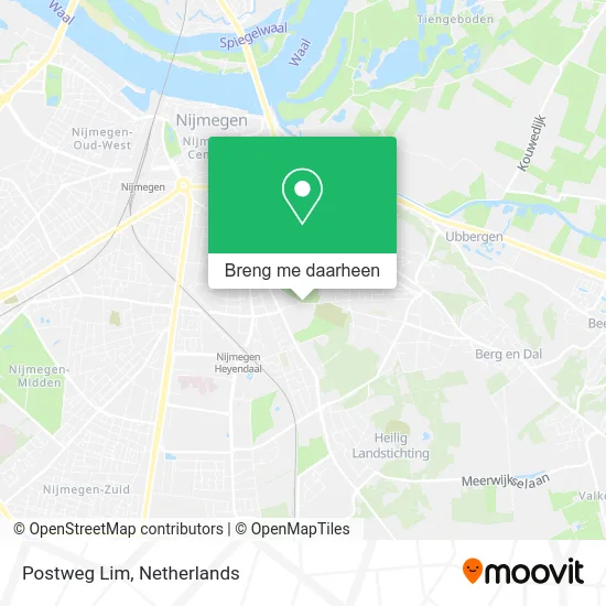 Postweg Lim kaart