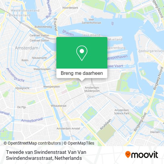 Tweede van Swindenstraat Van Van Swindendwarsstraat kaart