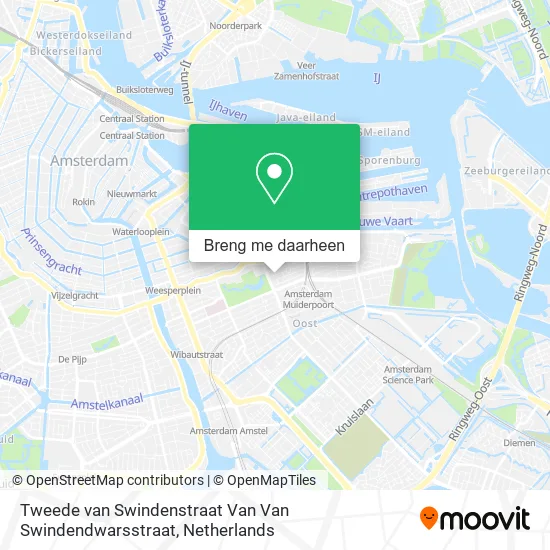 Tweede van Swindenstraat Van Van Swindendwarsstraat kaart