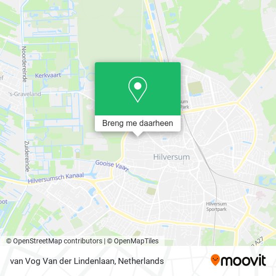 van Vog Van der Lindenlaan kaart