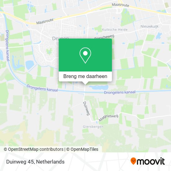 Duinweg 45, 5151 RK Drunen kaart