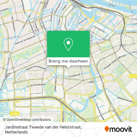 Jardinstraat Tweede van der Helststraat kaart