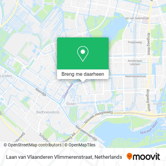 Laan van Vlaanderen Vlimmerenstraat kaart