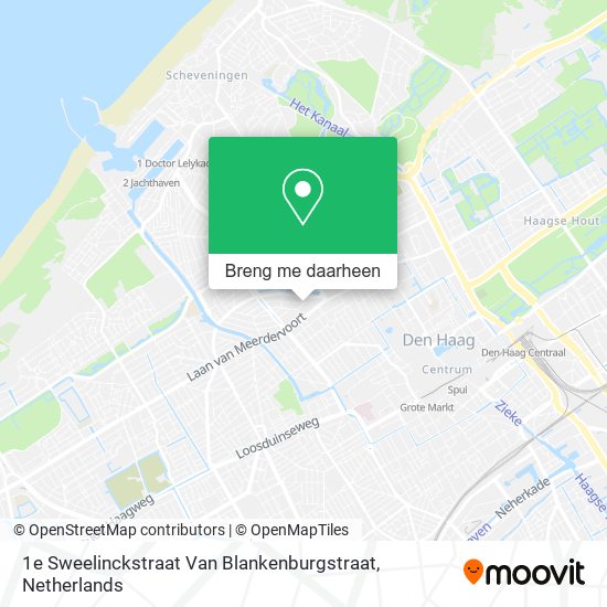 1e Sweelinckstraat Van Blankenburgstraat kaart