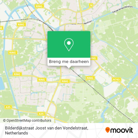 Bilderdijkstraat Joost van den Vondelstraat kaart