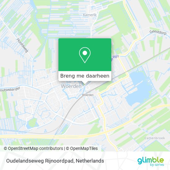 Oudelandseweg Rijnoordpad kaart