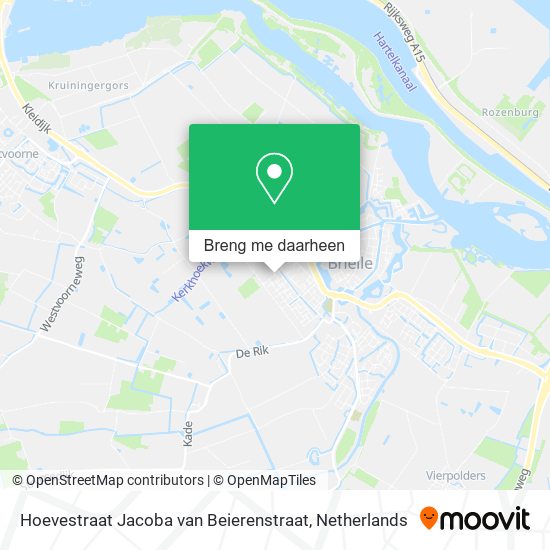 Hoevestraat Jacoba van Beierenstraat kaart