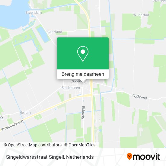 Singeldwarsstraat Singell kaart