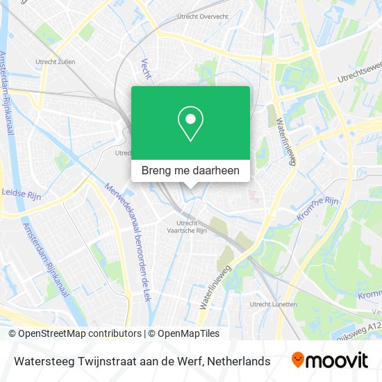 Watersteeg Twijnstraat aan de Werf kaart