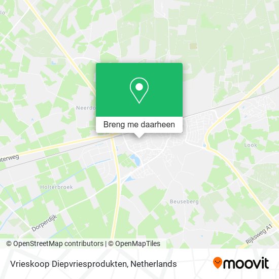 Vrieskoop Diepvriesprodukten kaart