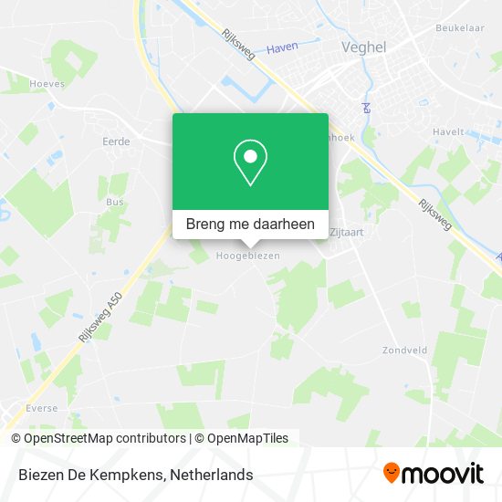 Biezen De Kempkens, 5465 NB Veghel kaart