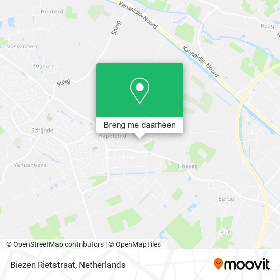 Biezen Rietstraat kaart