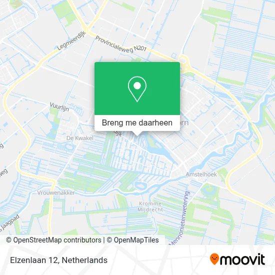 Elzenlaan 12 kaart