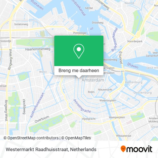 Westermarkt Raadhuisstraat kaart
