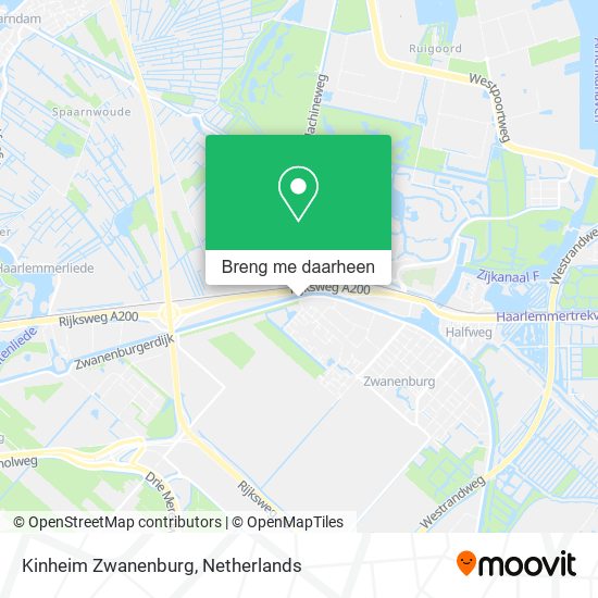 Kinheim Zwanenburg kaart