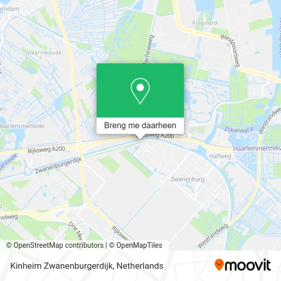 Kinheim Zwanenburgerdijk kaart