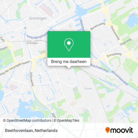 Beethovenlaan kaart