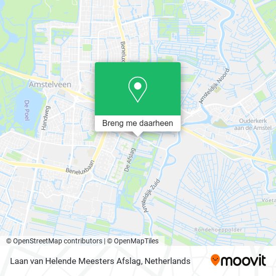 Laan van Helende Meesters Afslag kaart