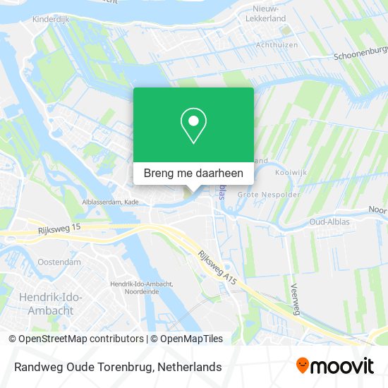 Randweg Oude Torenbrug kaart