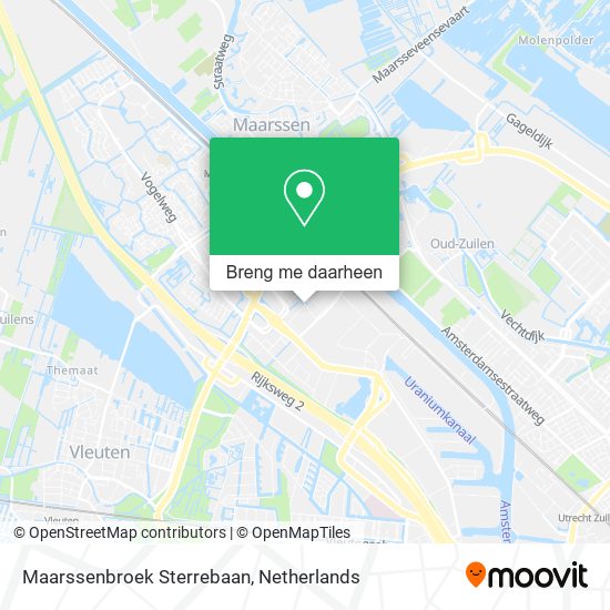 Maarssenbroek Sterrebaan kaart