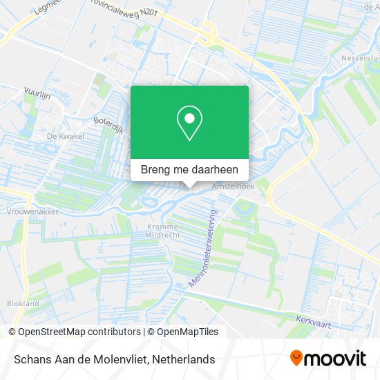 Schans Aan de Molenvliet kaart