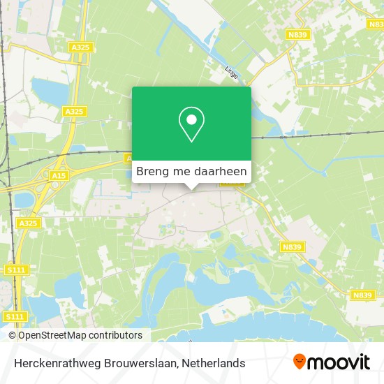Herckenrathweg Brouwerslaan kaart