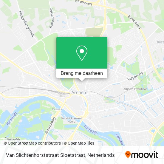 Van Slichtenhorststraat Sloetstraat kaart