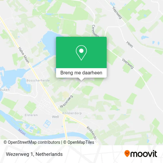 Wezerweg 1, 5855 EM Well kaart