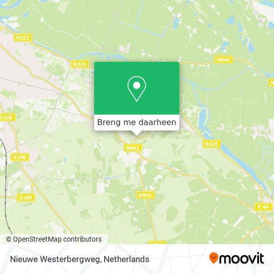 Nieuwe Westerbergweg kaart