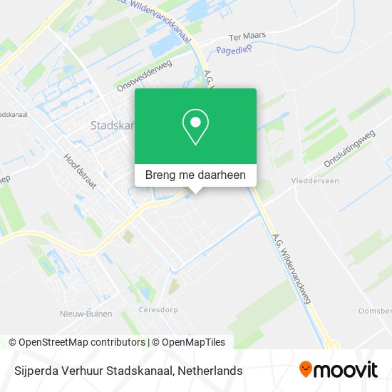 Sijperda Verhuur Stadskanaal kaart