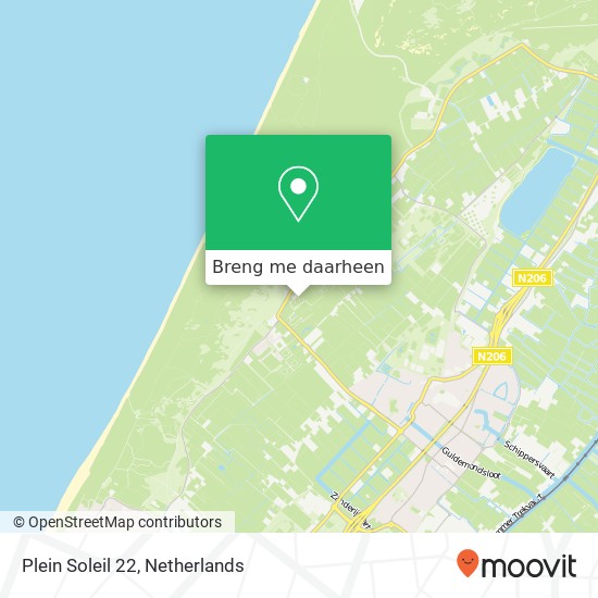 Plein Soleil 22, 2204 BN Noordwijk kaart